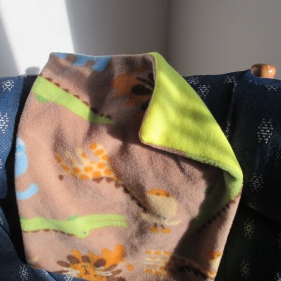 Baby blanket Fleece Jungle Safari Animals nap blanketlion alligator 2 layer soft - Picture 4 of 5